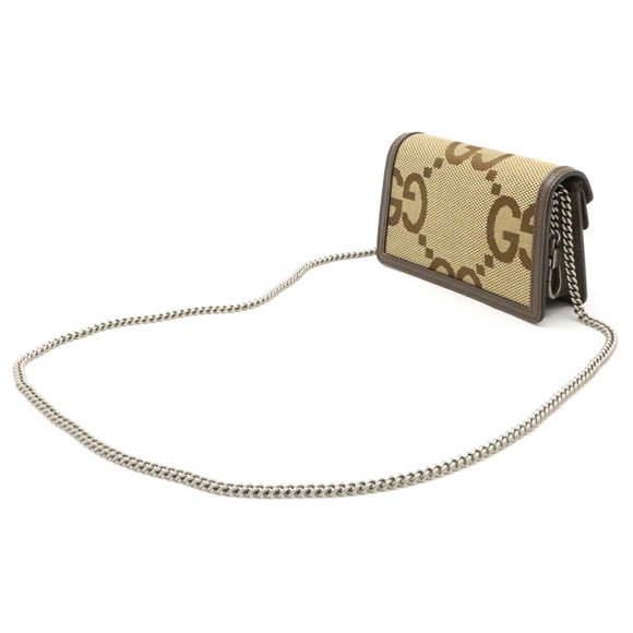 GUCCI Dionysus Jumbo GG Super Chain Shoulder Bag Tiger khaki Green - Picture 2 of 9